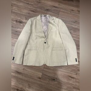 COOFANDY Men’s Tan Linen Blend Blazer Sport Coat Jacket XL